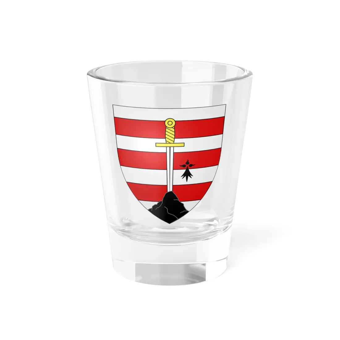 Blason ville fr Monterfil 35 (France) (Coat of Arms) Shot Glass 1.5oz 1.5oz - Go Mug Yourself