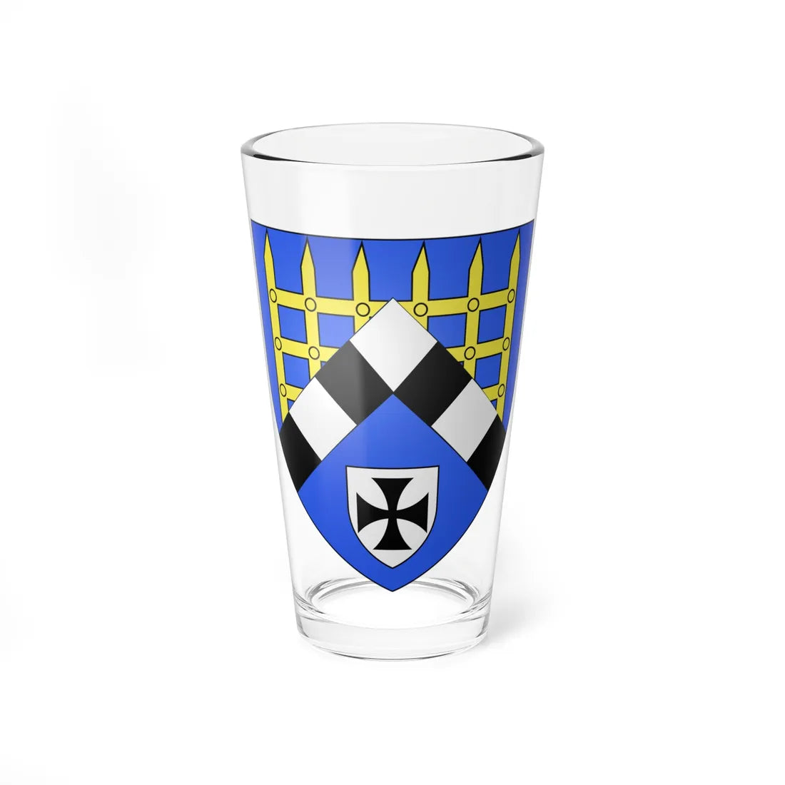 Blason ville fr Parthenay-de-Bretagne Ille-et-Vilaine (France) (Coat of Arms) Pint Glass 16oz - Go Mug Yourself