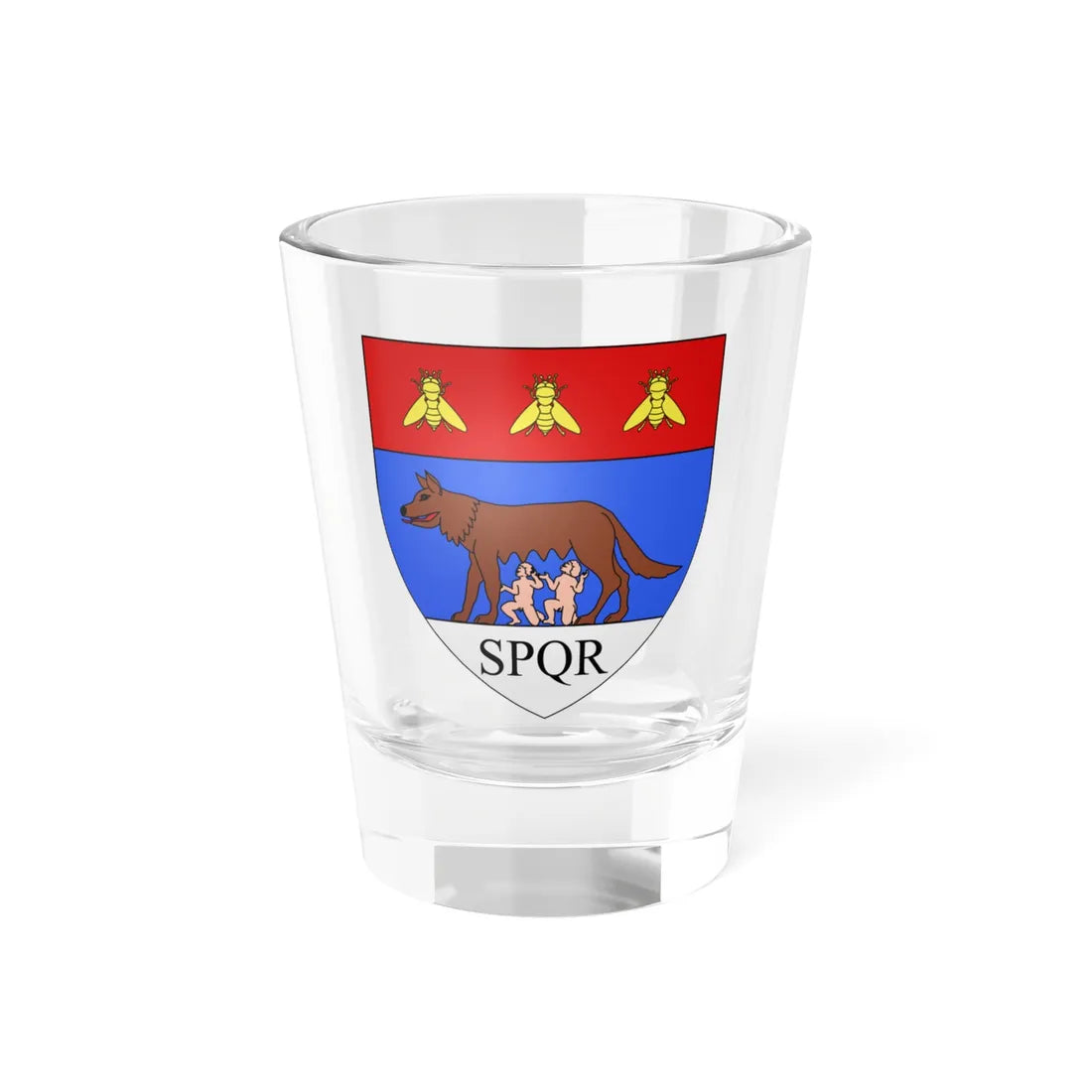 Blason ville fr Rome-Empire (Italy) (Coat of Arms) Shot Glass 1.5oz 1.5oz - Go Mug Yourself