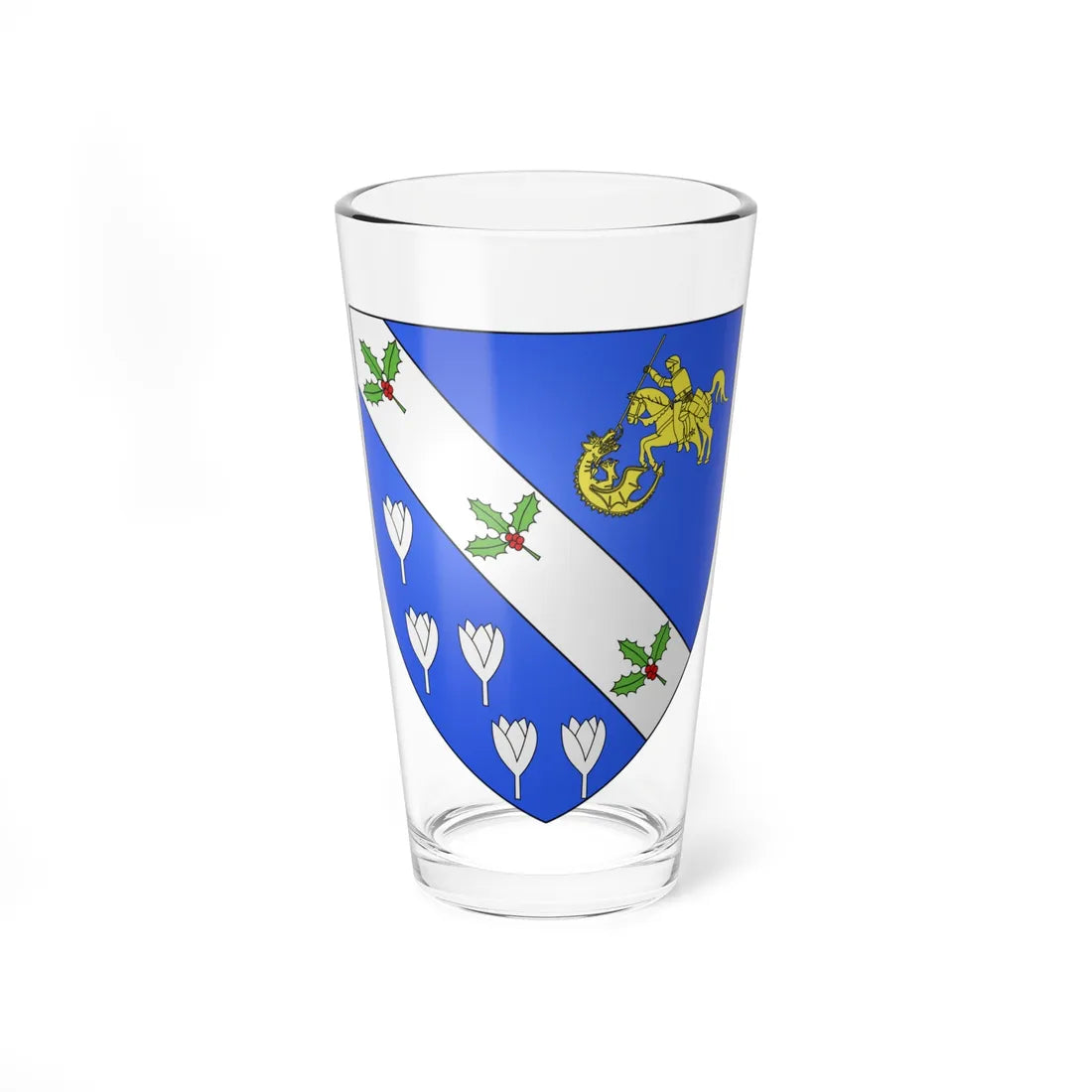 Blason ville fr Saint-Georges-de-Reintembault 35 (France) (Coat of Arms) Pint Glass 16oz 16oz - Go Mug Yourself