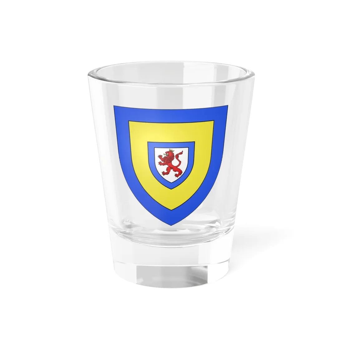 Blason ville fr Thiennes Nord (France) (Coat of Arms) Shot Glass 1.5oz 1.5oz - Go Mug Yourself