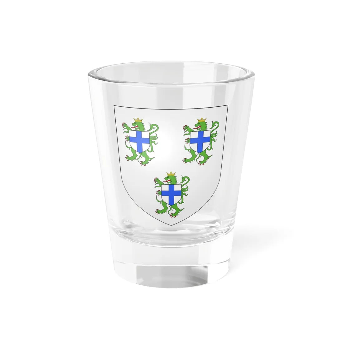 Blason ville fr Touflers 59 (France) (Coat of Arms) Shot Glass 1.5oz 1.5oz - Go Mug Yourself