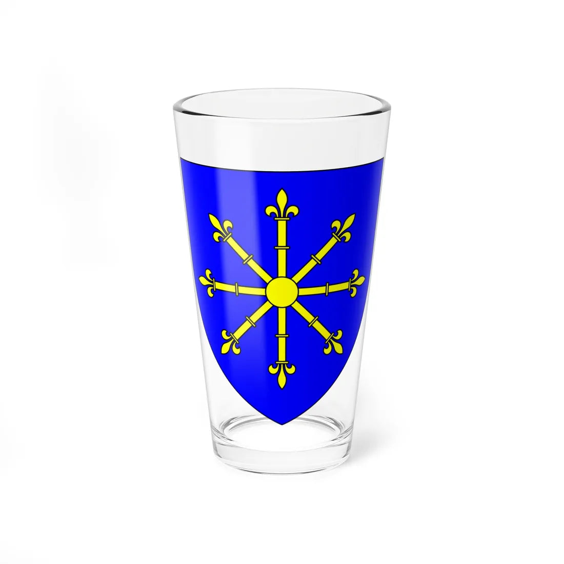 Blason ville gg Saint-Martin (United Kingdom) (Coat of Arms) Pint Glass 16oz 16oz - Go Mug Yourself