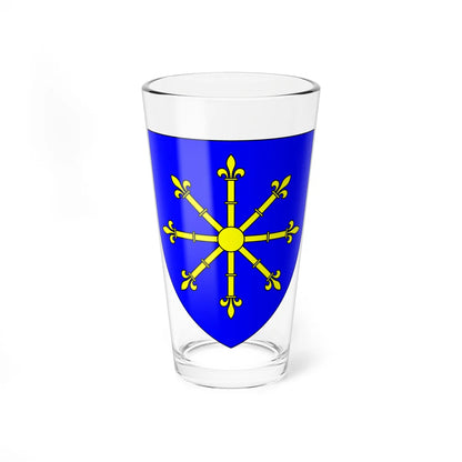 Blason ville gg Saint-Martin (United Kingdom) (Coat of Arms) Pint Glass 16oz 16oz - Go Mug Yourself