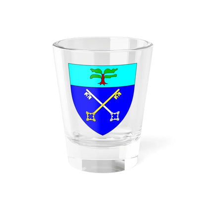 Blason ville gg Saint-Pierre-du-Bois (United Kingdom) (Coat of Arms) Shot Glass 1.5oz 1.5oz - Go Mug Yourself