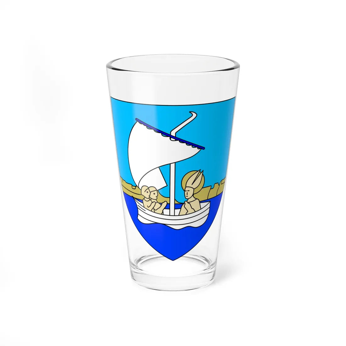 Blason ville gg Saint-Samson (United Kingdom) (Coat of Arms) Pint Glass 16oz - Go Mug Yourself