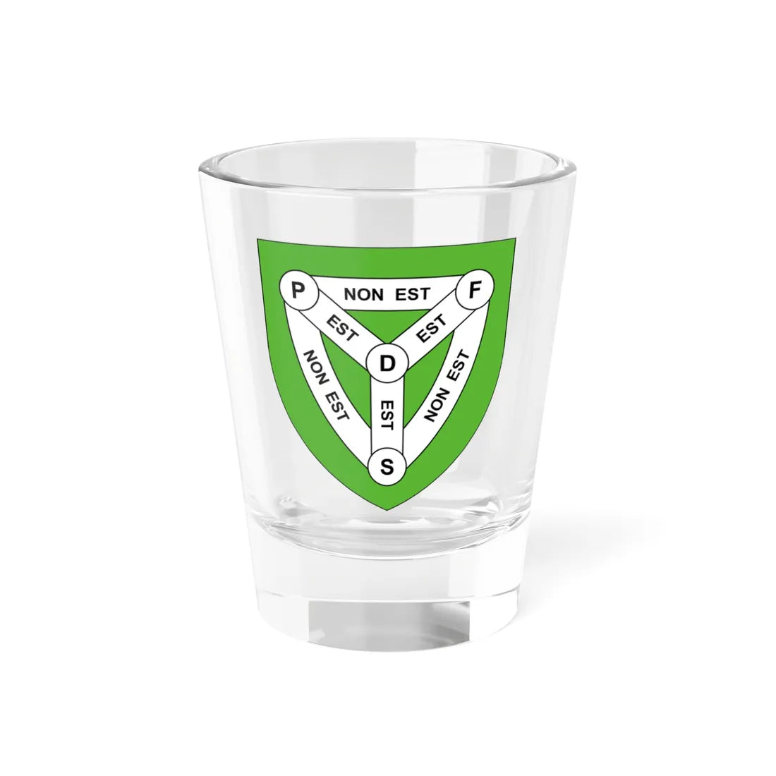 Blason ville gg Sainte-Marguerite-de-la-Forêt (United Kingdom) (Coat of Arms) Shot Glass 1.5oz 1.5oz - Go Mug Yourself