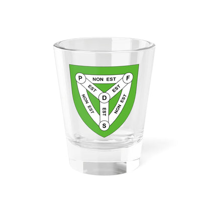 Blason ville gg Sainte-Marguerite-de-la-Forêt (United Kingdom) (Coat of Arms) Shot Glass 1.5oz 1.5oz - Go Mug Yourself