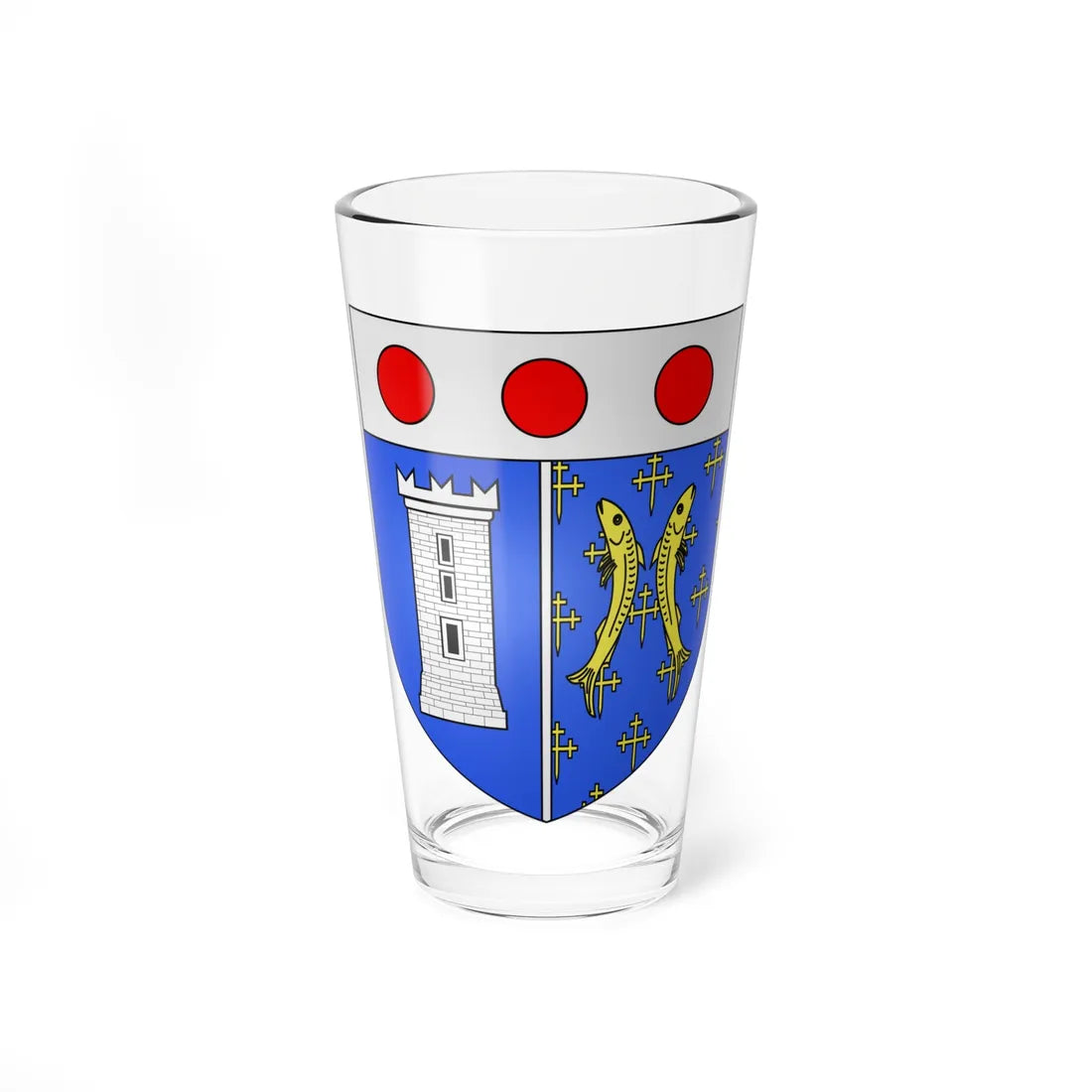 Blason ville It Champorcher AO (Italy) (Coat of Arms) Pint Glass 16oz 16oz - Go Mug Yourself