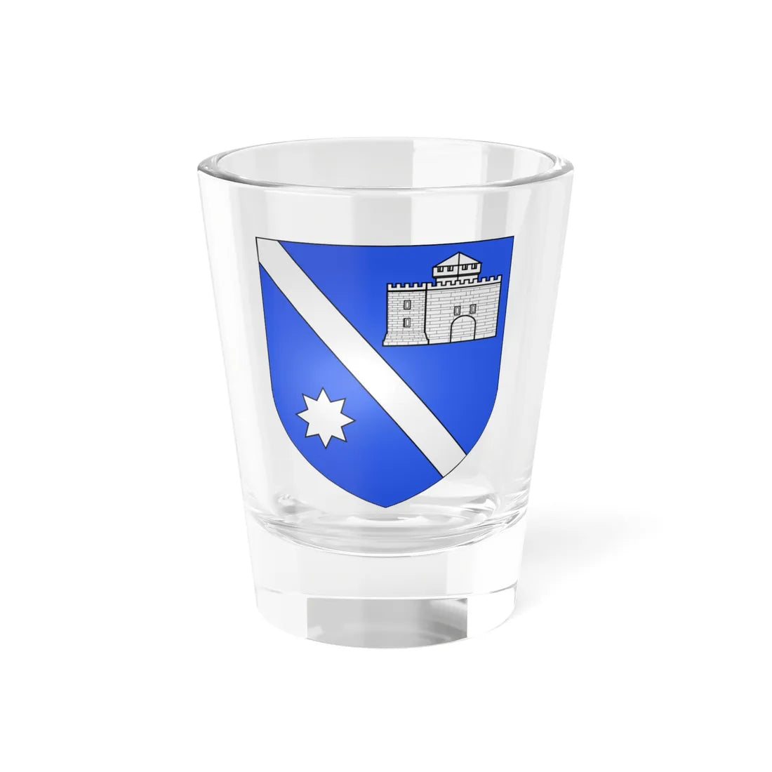 Blason ville It Introd AO (Italy) (Coat of Arms) Shot Glass 1.5oz 1.5oz - Go Mug Yourself