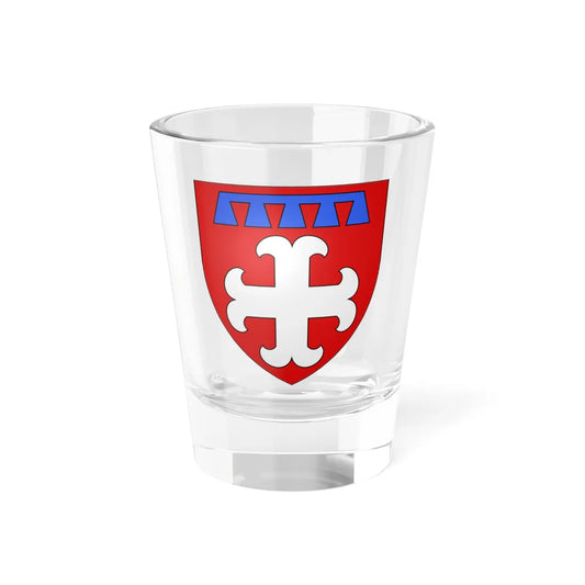Blason ville lux Bascharage (Luxembourg) (Coat of Arms) Shot Glass 1.5oz 1.5oz - Go Mug Yourself