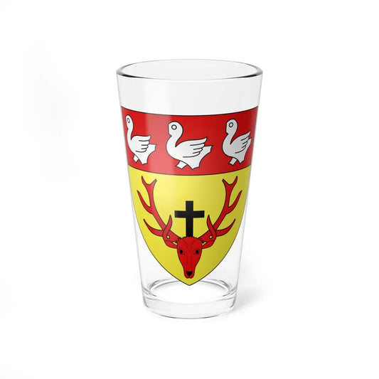 Blason ville lux Munshausen (Luxembourg) (Coat of Arms) Pint Glass 16oz 16oz - Go Mug Yourself