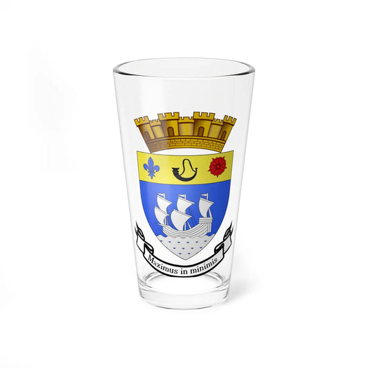 Blason ville qc Saint-Lambert (Canada) (Coat of Arms) Pint Glass 16oz 16oz - Go Mug Yourself