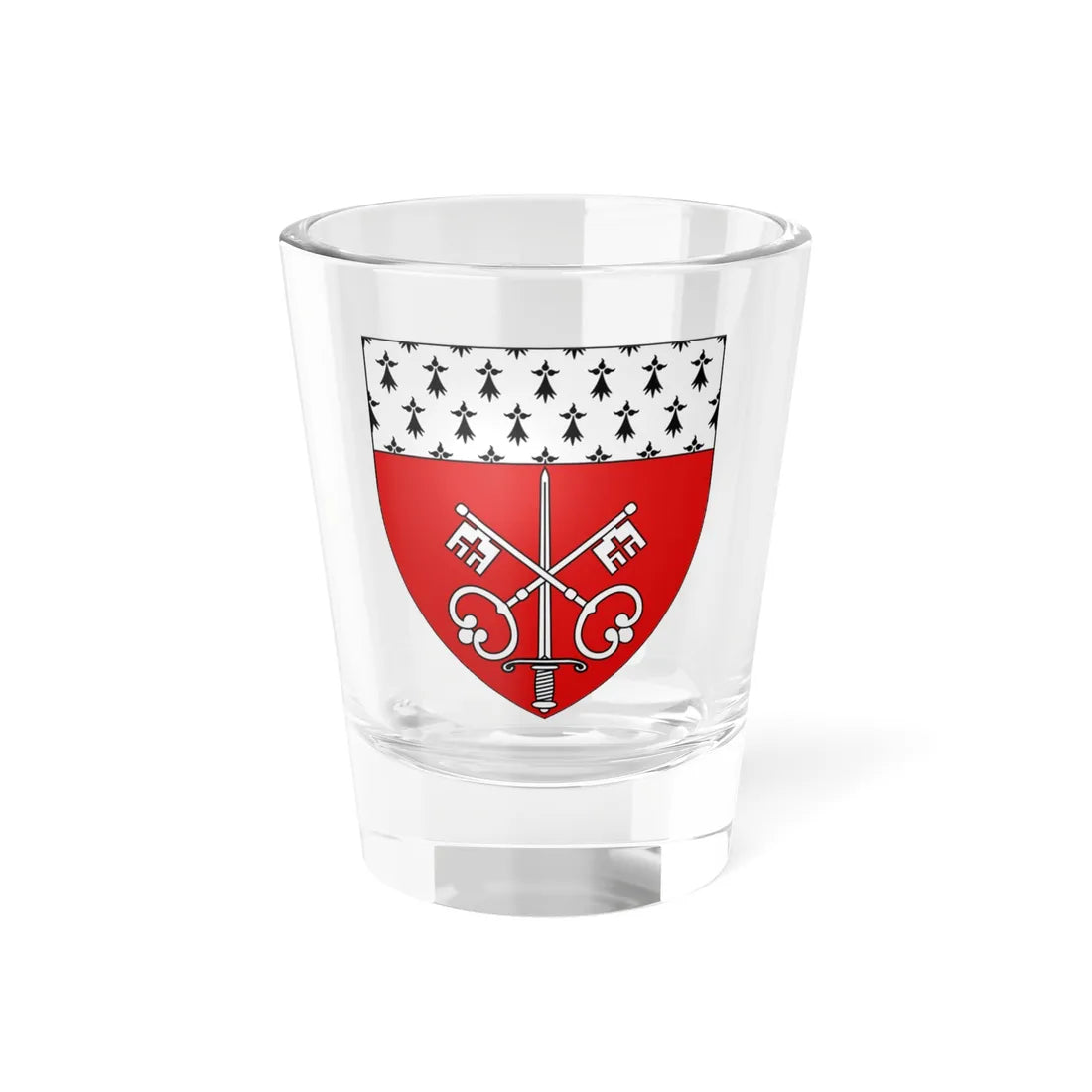 Blason ville Étrelles 35 (France) (Coat of Arms) Shot Glass 1.5oz 1.5oz - Go Mug Yourself