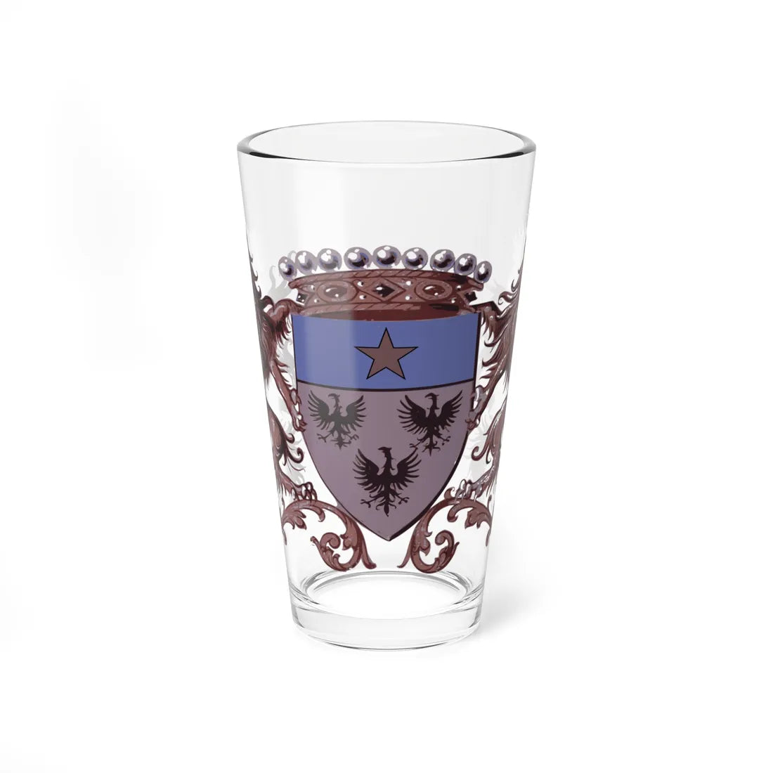 Blason Wasseiges (Belgium) (Coat of Arms) Pint Glass 16oz 16oz - Go Mug Yourself
