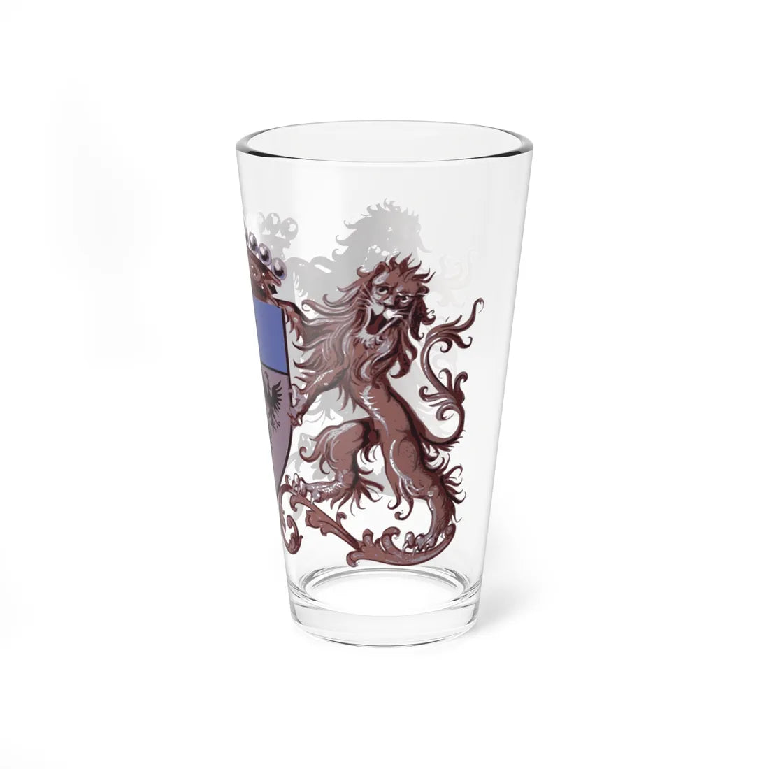 Blason Wasseiges (Belgium) (Coat of Arms) Pint Glass 16oz - Go Mug Yourself
