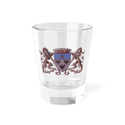 Blason Wasseiges (Belgium) (Coat of Arms) Shot Glass 1.5oz 1.5oz - Go Mug Yourself