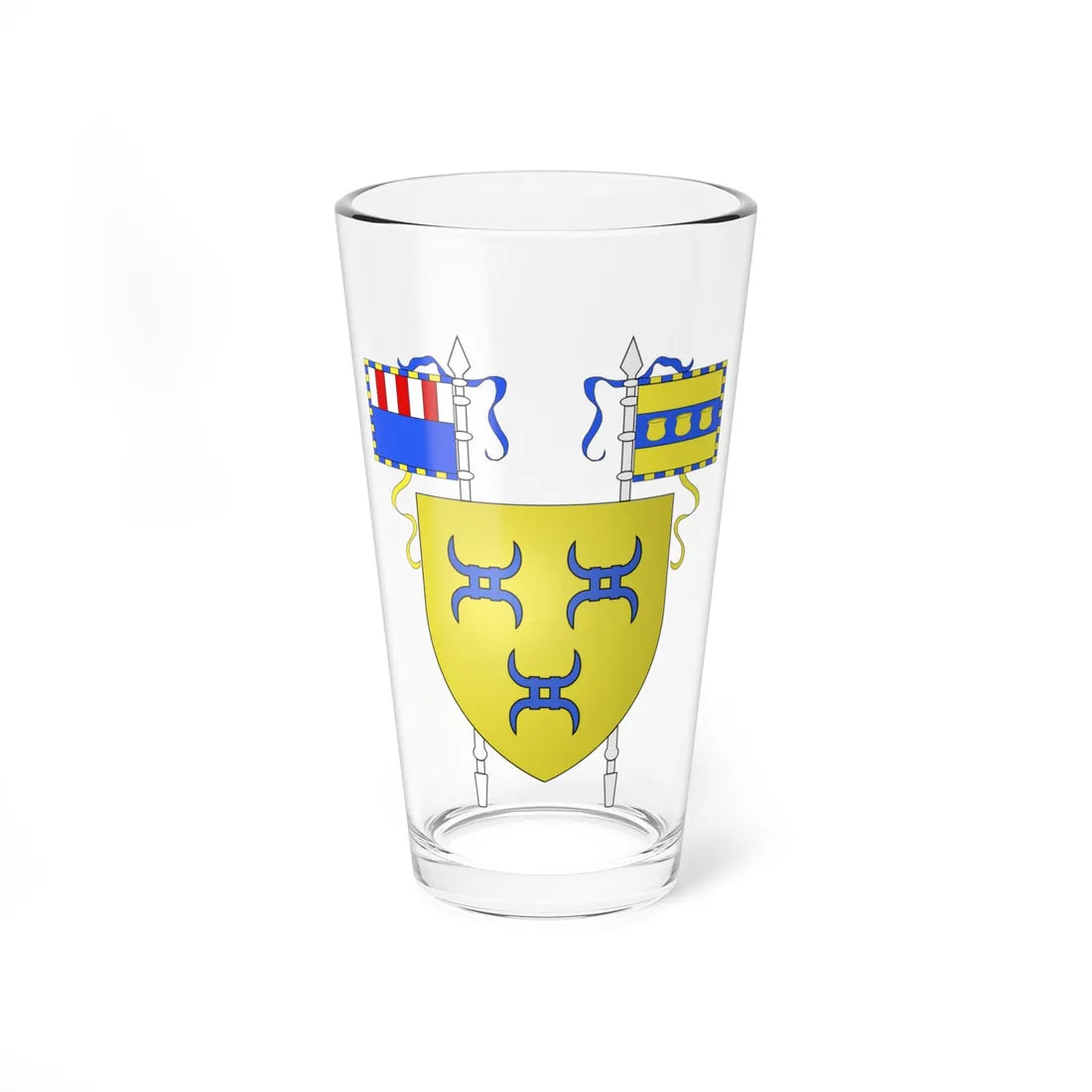 Blason Zaventem (Belgium) (Coat of Arms) Pint Glass 16oz 16oz - Go Mug Yourself