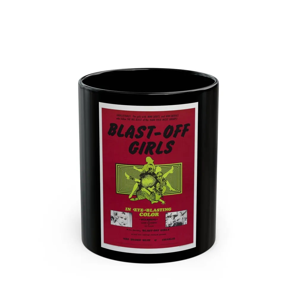 BLAST-OFF GIRLS 1967 Movie Poster - Black Coffee Mug-11oz-Go Mug Yourself