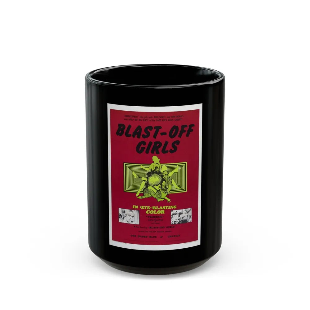 BLAST-OFF GIRLS 1967 Movie Poster - Black Coffee Mug-15oz-Go Mug Yourself