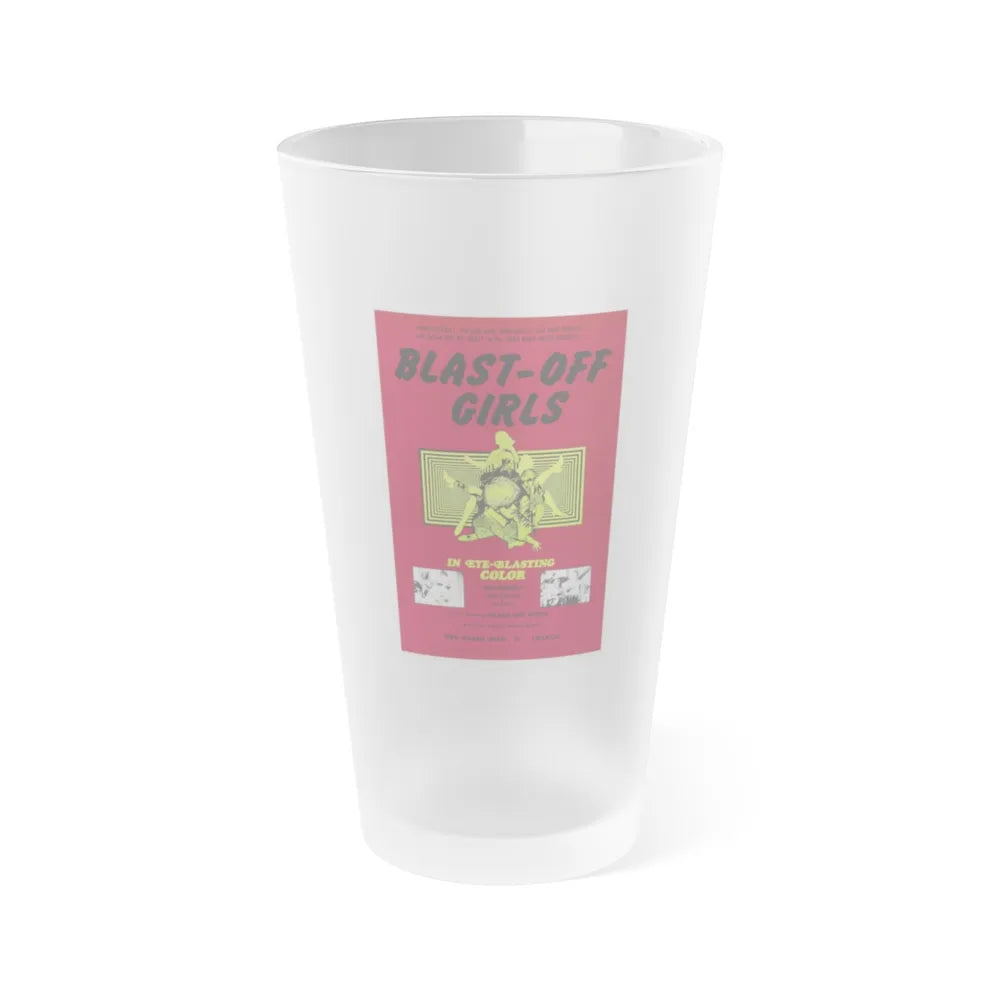 BLAST-OFF GIRLS 1967 Movie Poster - Frosted Pint Glass 16oz-16oz-Frosted-Go Mug Yourself