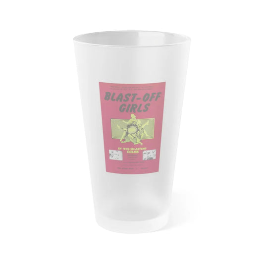 BLAST-OFF GIRLS 1967 Movie Poster - Frosted Pint Glass 16oz-16oz-Frosted-Go Mug Yourself