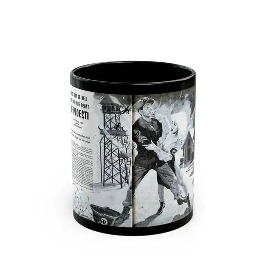 Blast Out of Hell with the She Beast Of Ploesti, Man's Book 1967 - Black Coffee Mug 11oz - Go Mug Yourself
