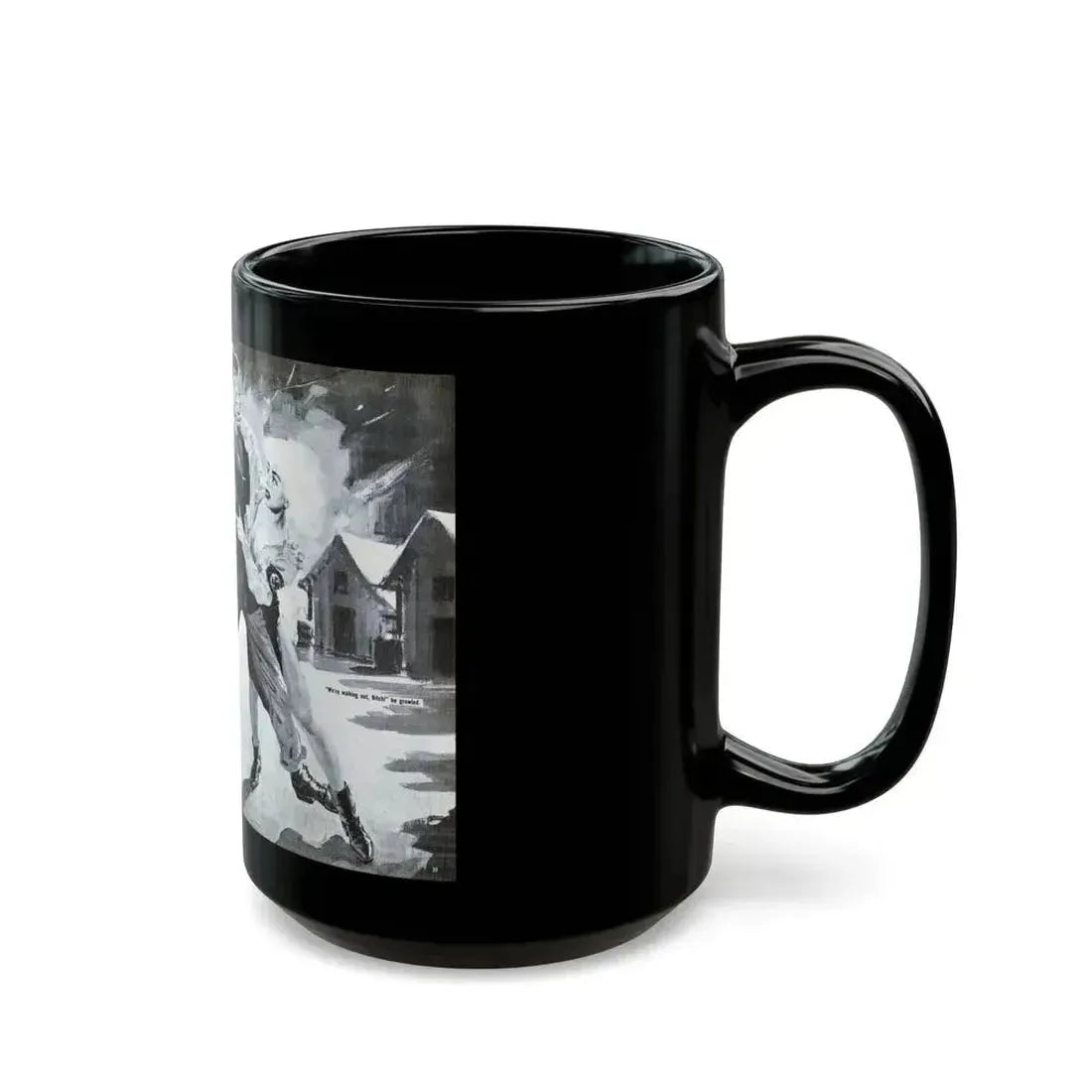Blast Out of Hell with the She Beast Of Ploesti, Man's Book 1967 - Black Coffee Mug - Go Mug Yourself
