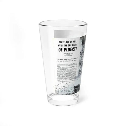 Blast Out of Hell with the She Beast Of Ploesti, Man's Book 1967 (Magazine Illustration) Pint Glass 16oz - Go Mug Yourself