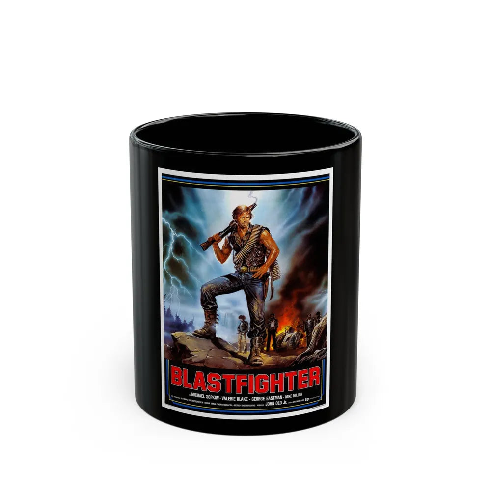 BLASTFIGHTER 1984 Movie Poster - Black Coffee Mug-11oz-Go Mug Yourself