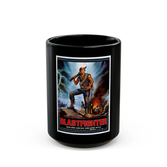 BLASTFIGHTER 1984 Movie Poster - Black Coffee Mug-15oz-Go Mug Yourself