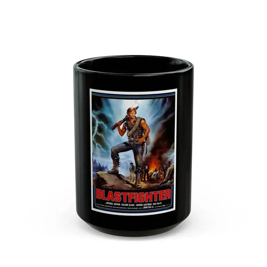 BLASTFIGHTER 1984 Movie Poster - Black Coffee Mug 15oz - Go Mug Yourself