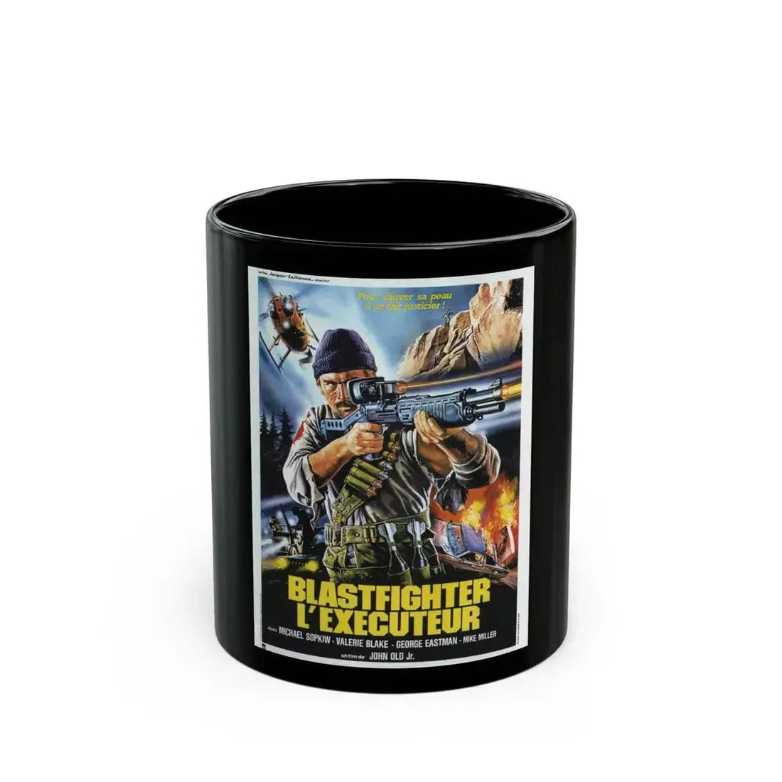 BLASTFIGHTER (FRENCH) 1984 Movie Poster - Black Coffee Mug 11oz - Go Mug Yourself