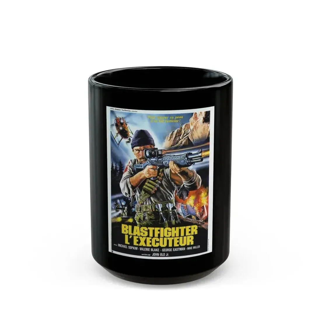 BLASTFIGHTER (FRENCH) 1984 Movie Poster - Black Coffee Mug 15oz - Go Mug Yourself