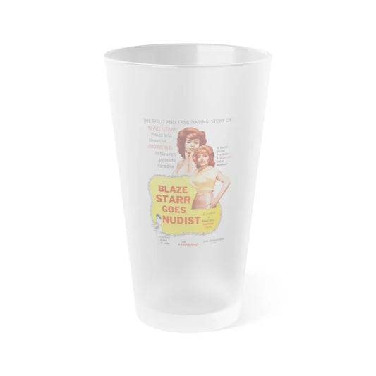 BLAZE STARR GOES NUDIST 1962 Movie Poster - Frosted Pint Glass 16oz-16oz-Frosted-Go Mug Yourself