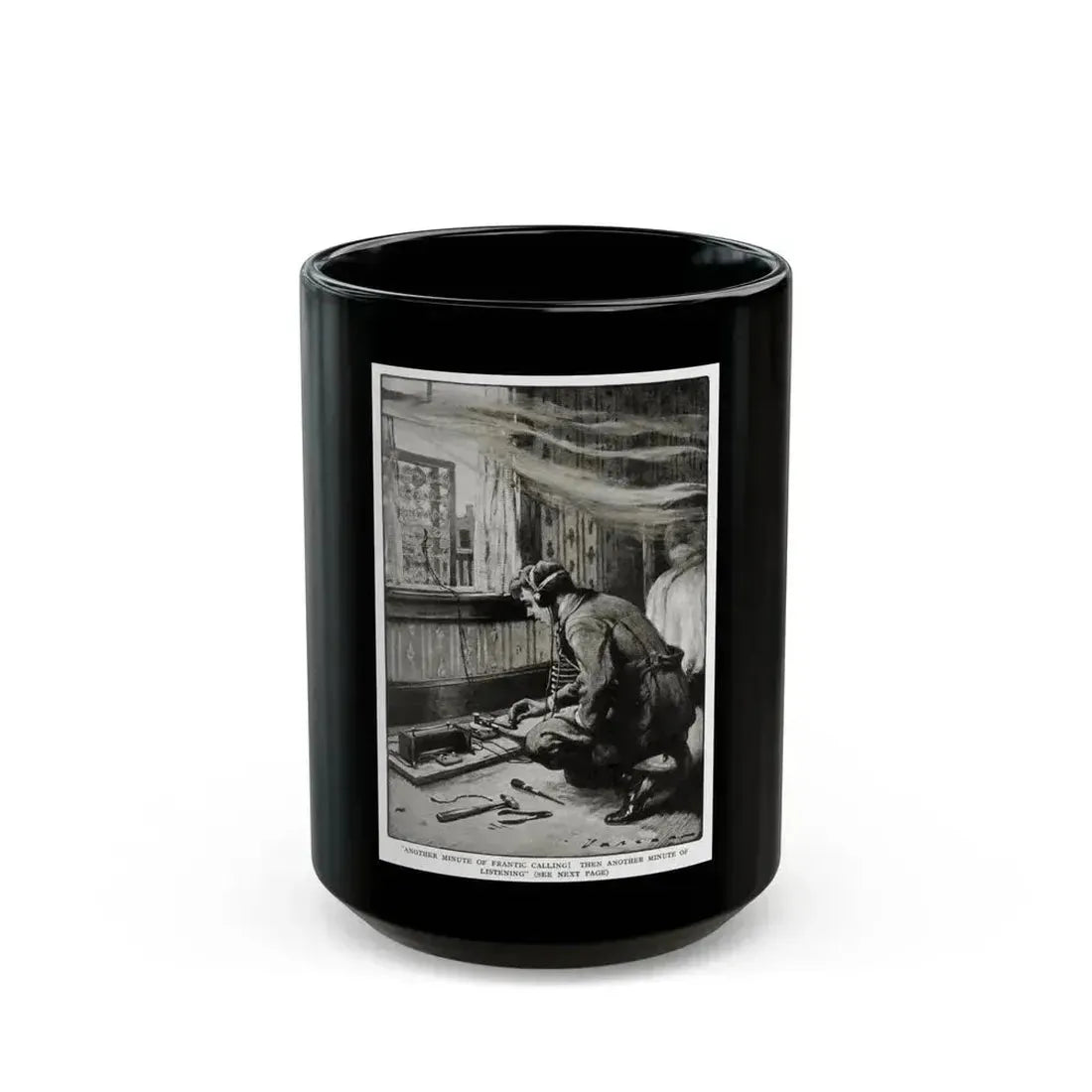 Blazes, Bruce and Bed-springs, St. Nicholas magazine, February 1923 - Black Coffee Mug 15oz - Go Mug Yourself