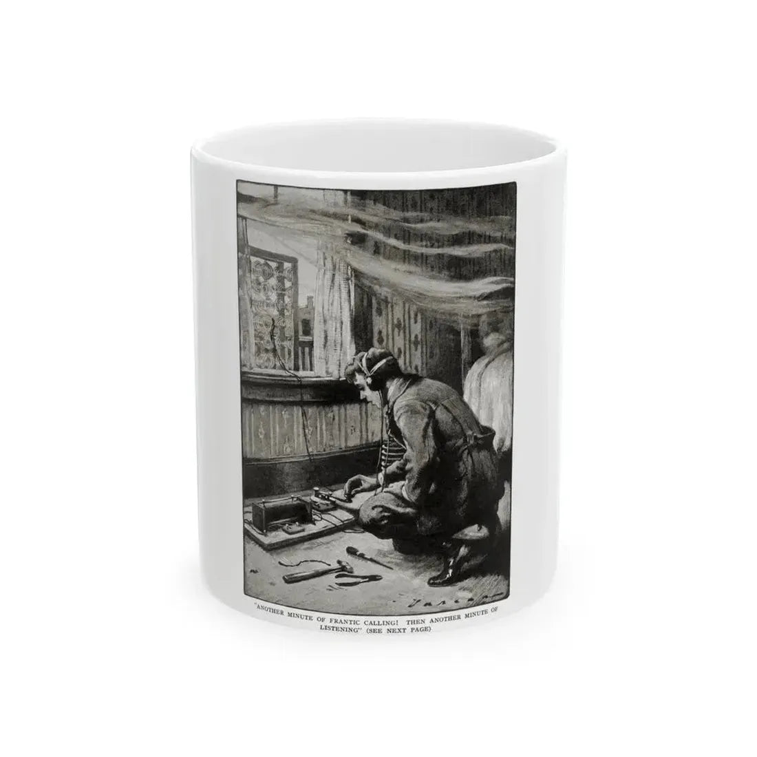 Blazes, Bruce and Bed-springs, St. Nicholas magazine, February 1923 - White Coffee Mug 11oz - Go Mug Yourself