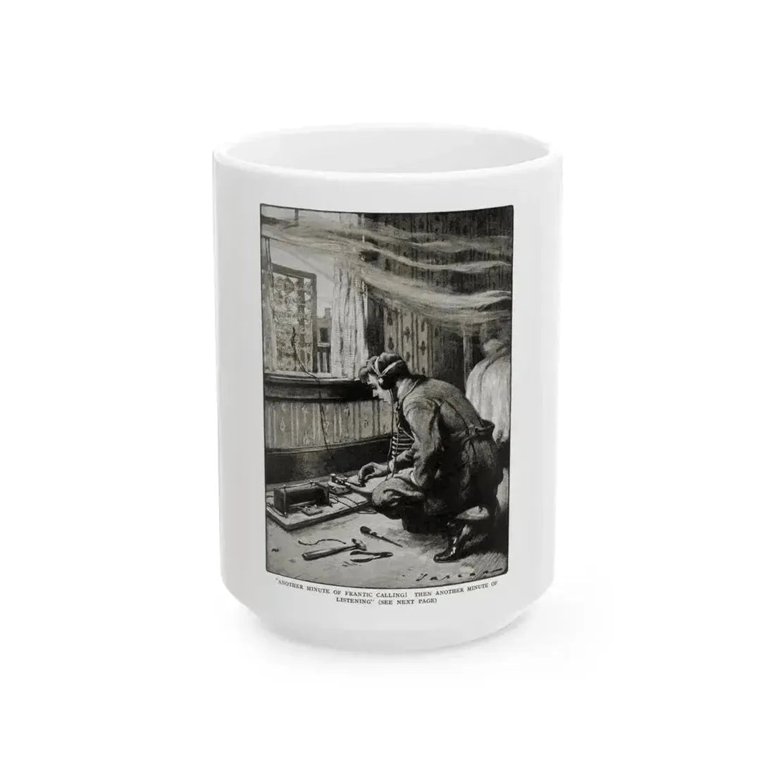 Blazes, Bruce and Bed-springs, St. Nicholas magazine, February 1923 - White Coffee Mug 15oz - Go Mug Yourself