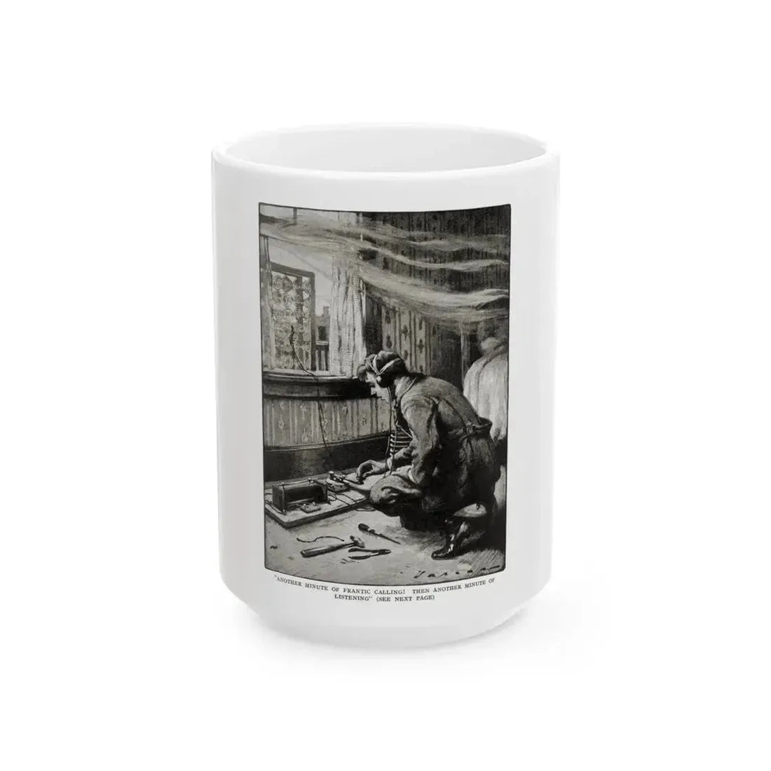 Blazes, Bruce and Bed-springs, St. Nicholas magazine, February 1923 - White Coffee Mug 15oz - Go Mug Yourself