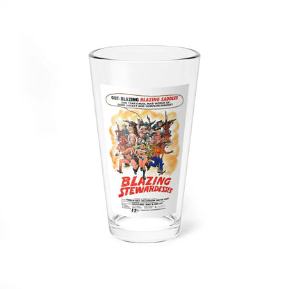 BLAZING STEWARDESSES 1975 Movie Poster - Pint Glass 16oz-16oz-Go Mug Yourself