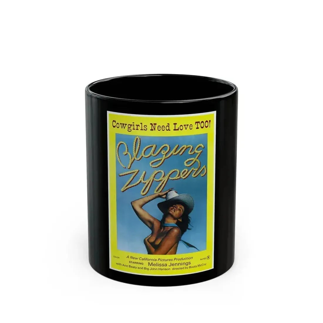 BLAZING ZIPPERS 1976 Movie Poster - Black Coffee Mug 11oz - Go Mug Yourself