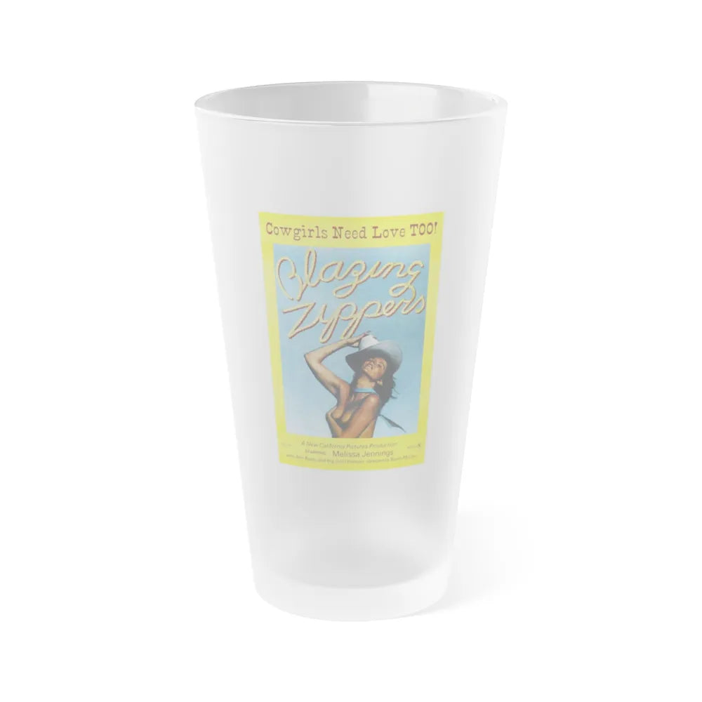 BLAZING ZIPPERS 1976 Movie Poster - Frosted Pint Glass 16oz-16oz-Frosted-Go Mug Yourself