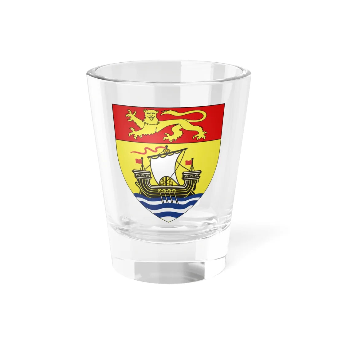 Blazon New Brunswick (Canada) (Coat of Arms) Shot Glass 1.5oz 1.5oz - Go Mug Yourself