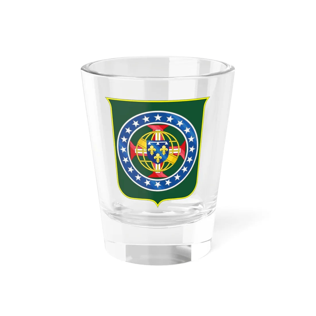 Blazon of the Orleães-Bragança Dinasty (Brazil) (Coat of Arms) Shot Glass 1.5oz 1.5oz - Go Mug Yourself