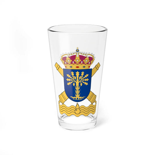 Blekinge kustartilleriförsvar vapen (Sweden) (Coat of Arms) Pint Glass 16oz 16oz - Go Mug Yourself