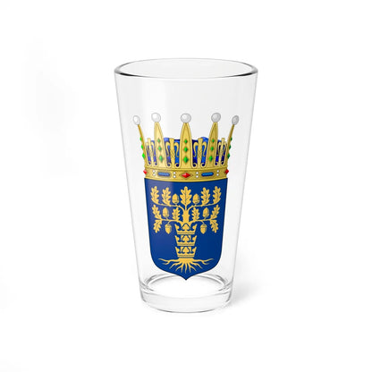 Blekinges vapen crowned (Sweden) (Coat of Arms) Pint Glass 16oz 16oz - Go Mug Yourself