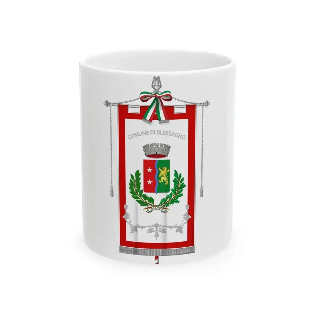 Blessagno-Gonfalone (Italy) White Coffee Mug 11oz - Go Mug Yourself