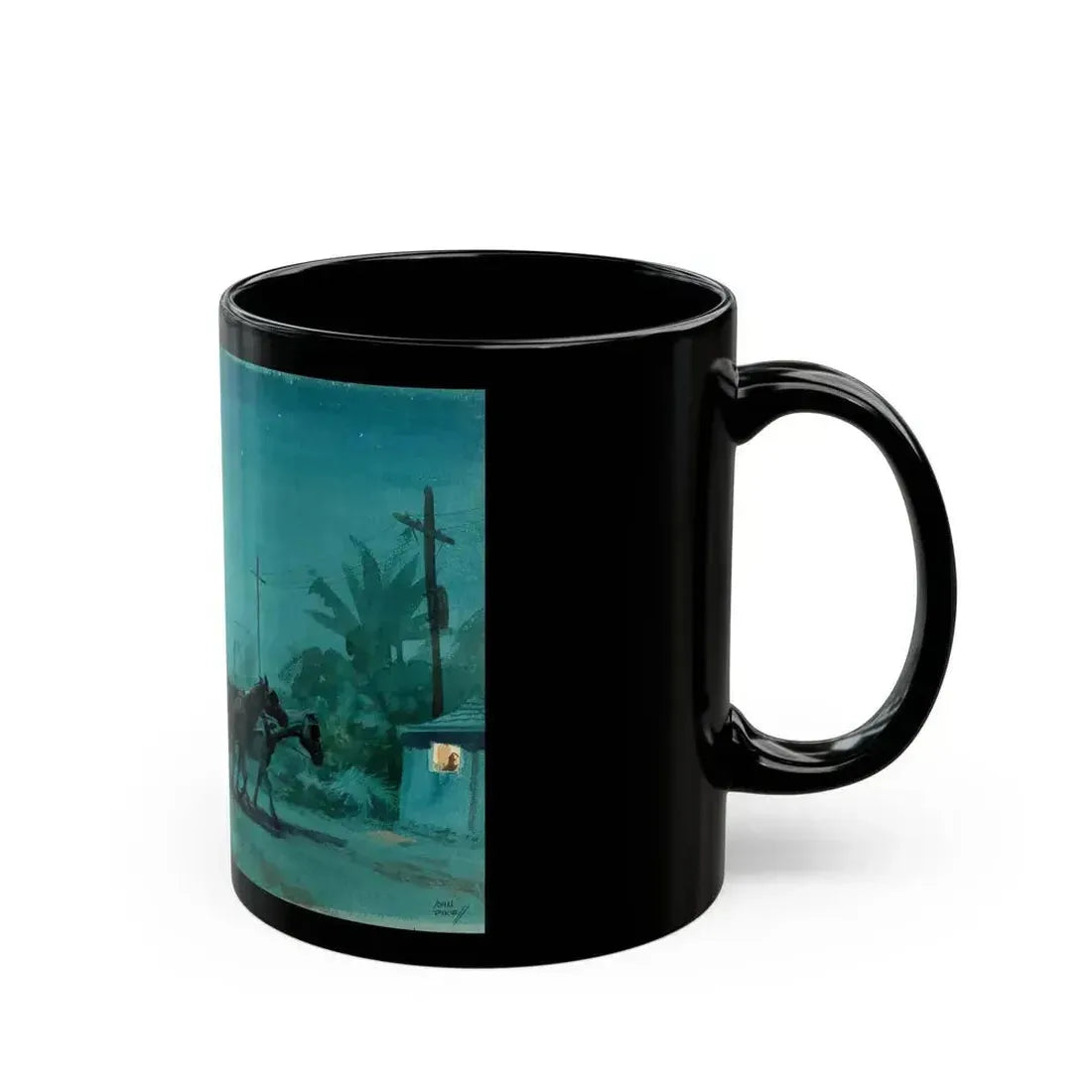 Blessed Are the Merciful, story illustration - Black Coffee Mug - Go Mug Yourself