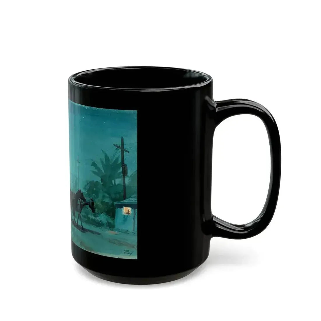 Blessed Are the Merciful, story illustration - Black Coffee Mug - Go Mug Yourself