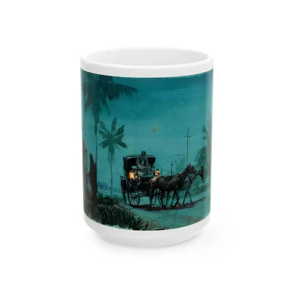 Blessed Are the Merciful, story illustration - White Coffee Mug 15oz - Go Mug Yourself